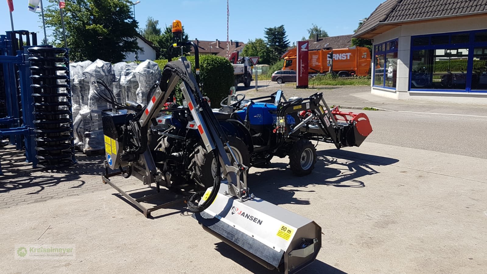 Traktor van het type Solis 26 + Jansen HMS-100(180) Mulcher / Heckenschere + Frontlader + Greifschaufel Kommunaltraktor, Neumaschine in Feuchtwangen (Foto 7)