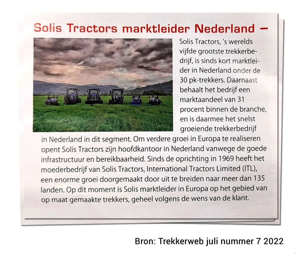 Traktor a típus Solis 26H 4wd HST / 0004 Draaiuren / Voorlader, Gebrauchtmaschine ekkor: Swifterband (Kép 2)