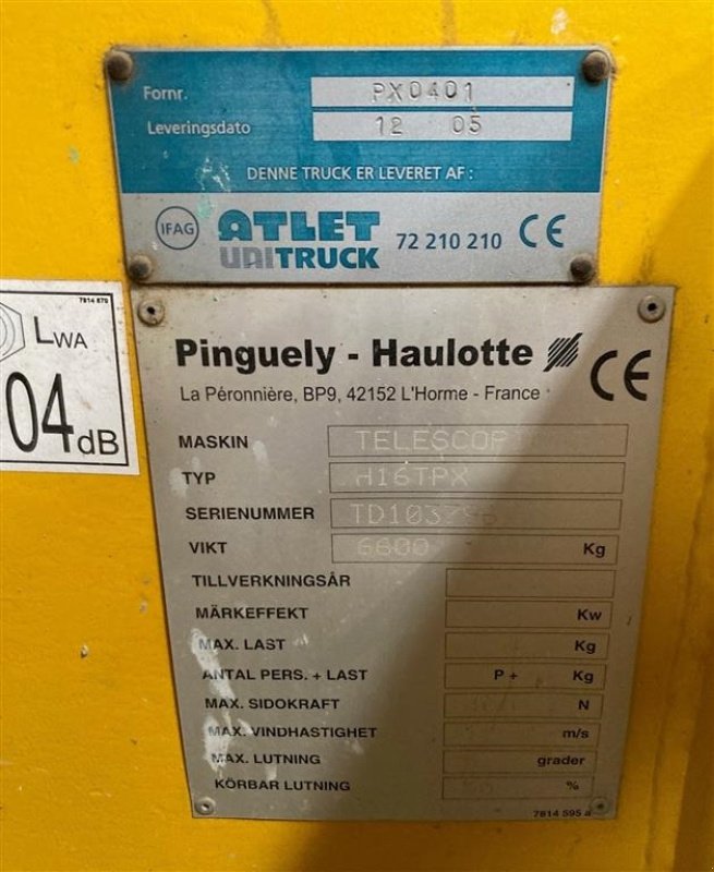 Traktor типа Sonstige Haulotte Atlet Unitruck, Gebrauchtmaschine в Horsens (Фотография 11)