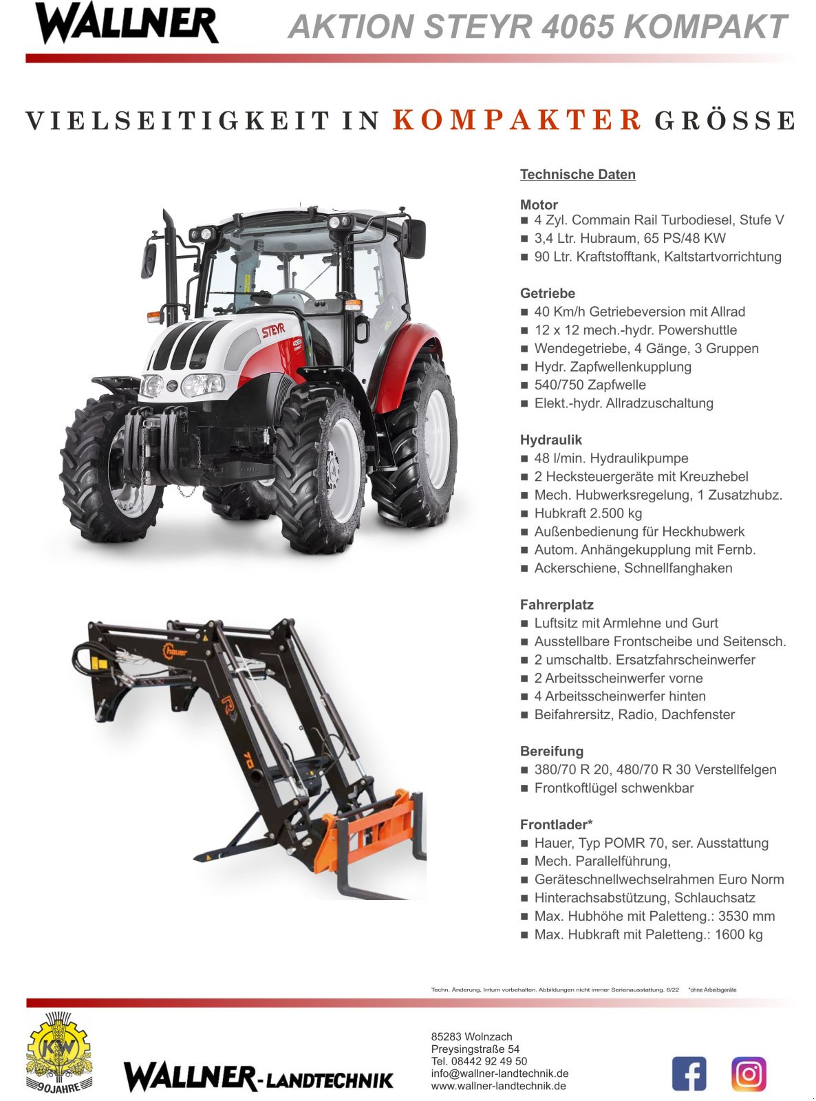 Traktor типа Steyr 4065 S Kompakt, Neumaschine в Wolnzach (Фотография 1)