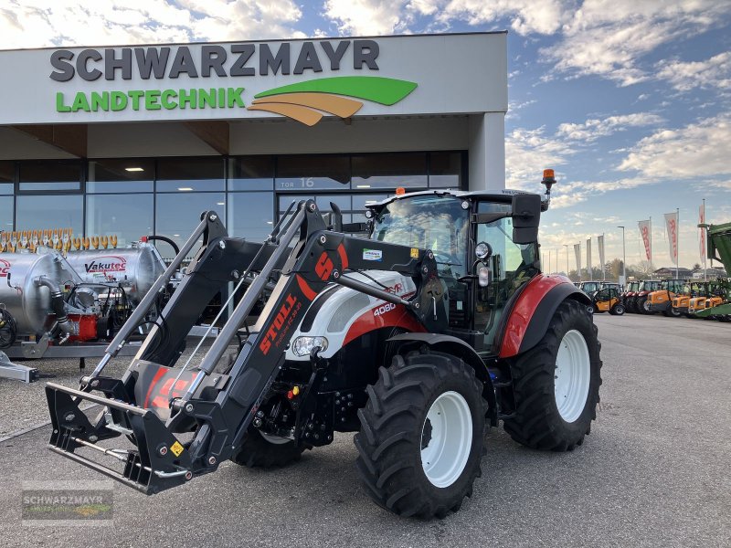 Traktor of the type Steyr 4080 Kompakt Hilo, Vorführmaschine in Gampern (Picture 1)