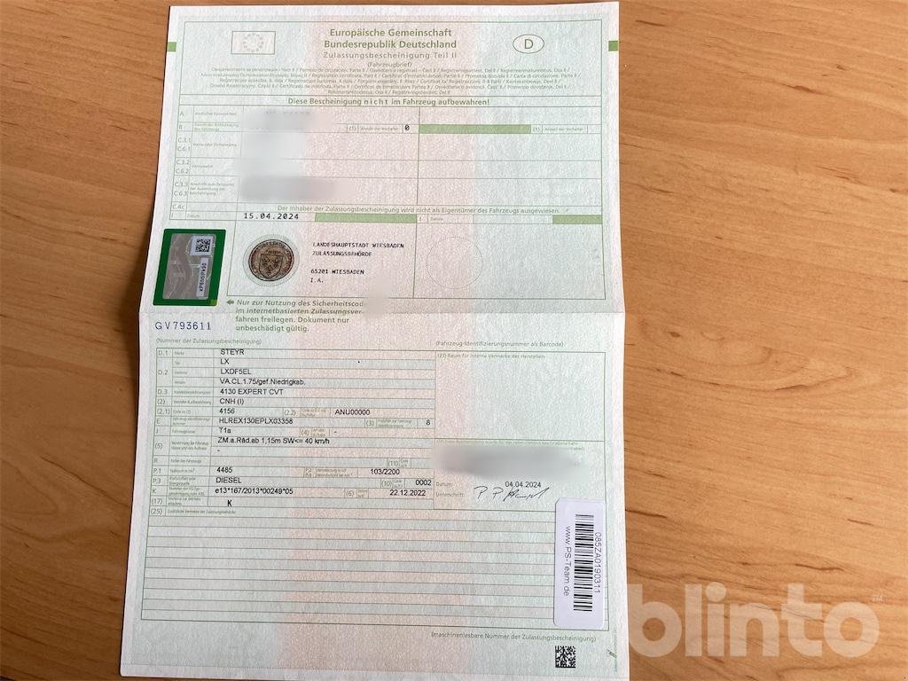 Traktor от тип Steyr 4130 Expert CVT, Gebrauchtmaschine в Düsseldorf (Снимка 7)