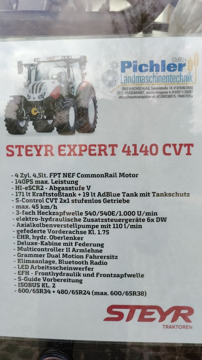 Traktor tipa Steyr 4140 Expert CVT, Vorführmaschine u Kirchschlag (Slika 7)