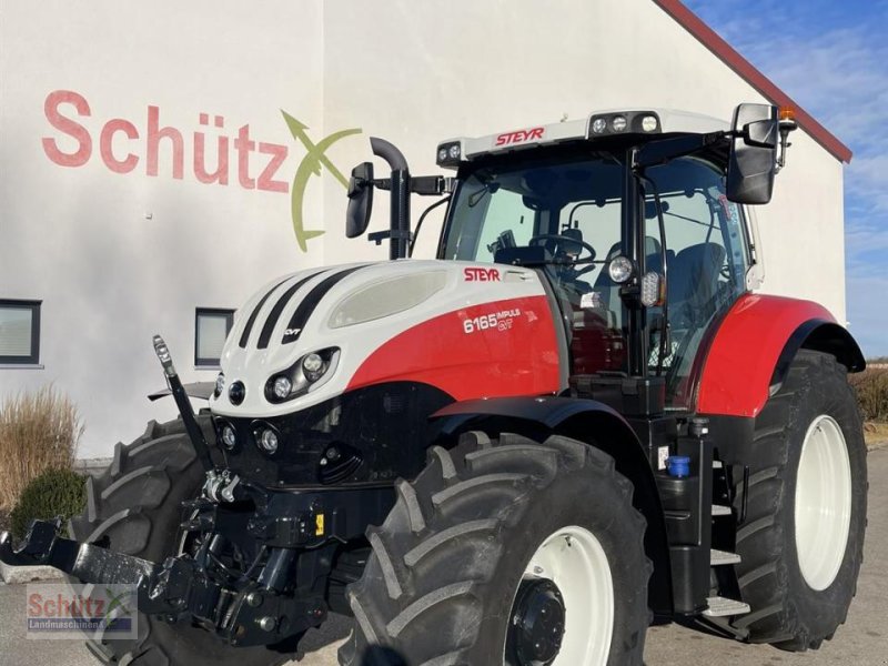 Traktor Türe ait Steyr 6165 Impuls CVT, EE 2023, 430 h, Finanzierung möglich, Gebrauchtmaschine içinde Schierling (resim 1)