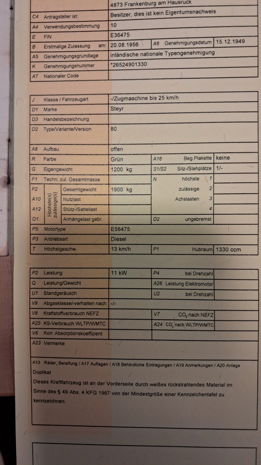 Traktor от тип Steyr T 80, Gebrauchtmaschine в Frankenburg (Снимка 3)