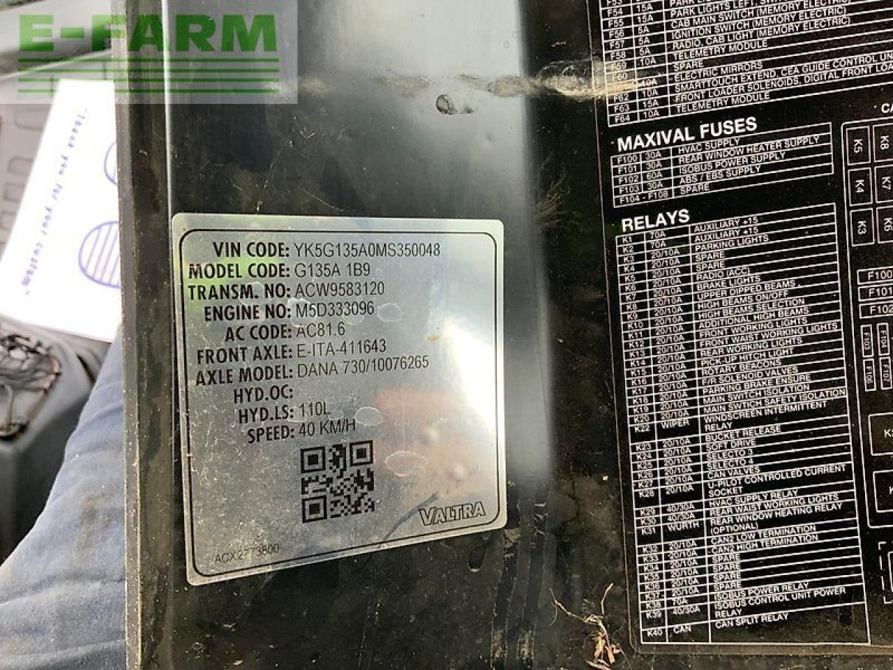 Traktor Türe ait Valtra g135 active tractor (st26596), Gebrauchtmaschine içinde SHAFTESBURY (resim 27)