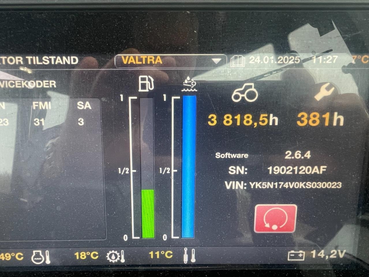 Traktor Türe ait Valtra N174V, Gebrauchtmaschine içinde Skanderborg (resim 5)