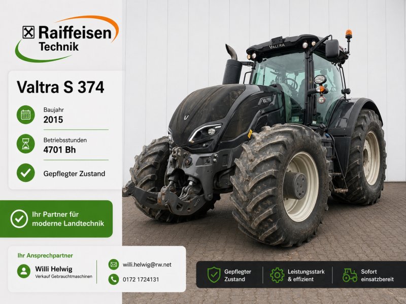 Traktor типа Valtra S 374, Gebrauchtmaschine в Kruckow