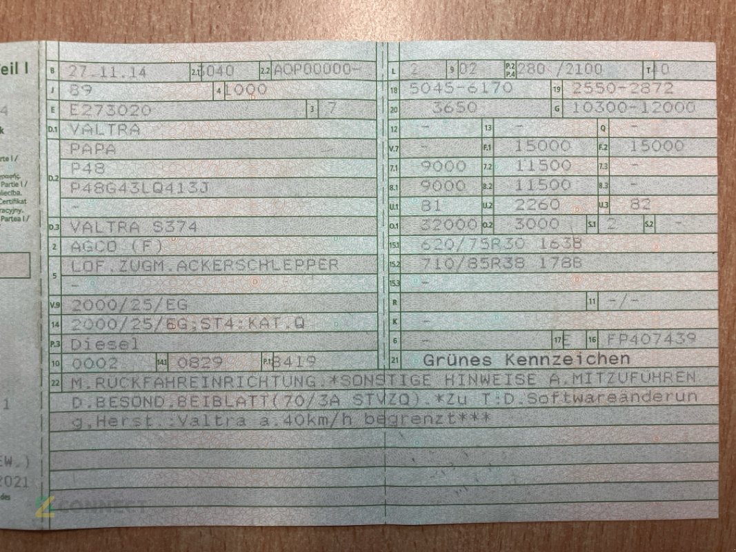 Traktor типа Valtra S374  Rüfa, Gebrauchtmaschine в Sonnewalde (Фотография 8)