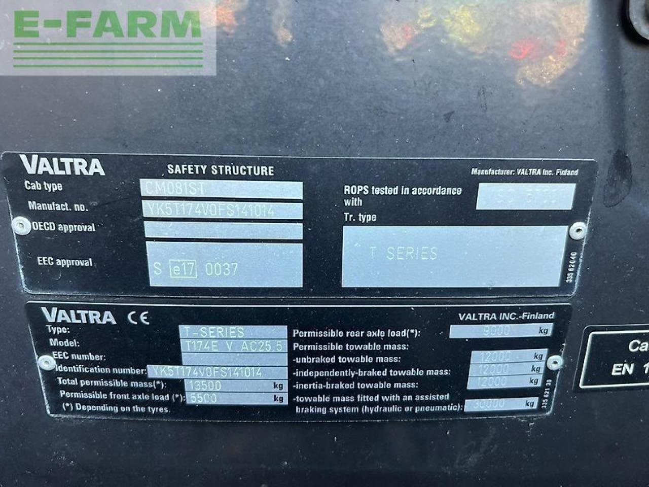 Traktor типа Valtra t 174 versu, Gebrauchtmaschine в ag BROEKLAND (Фотография 10)