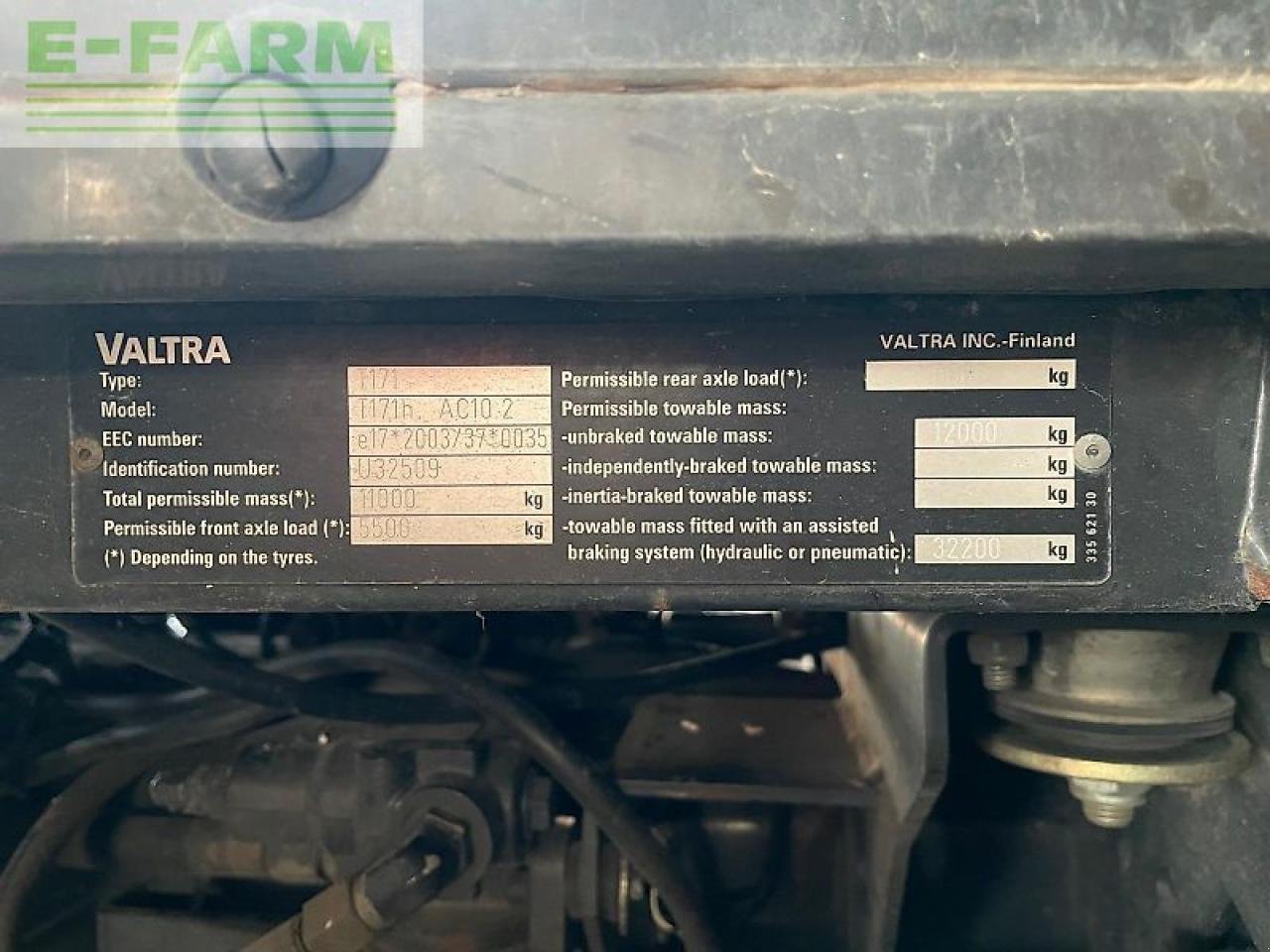 Traktor Türe ait Valtra t171, Gebrauchtmaschine içinde WALLHAUSEN (resim 13)