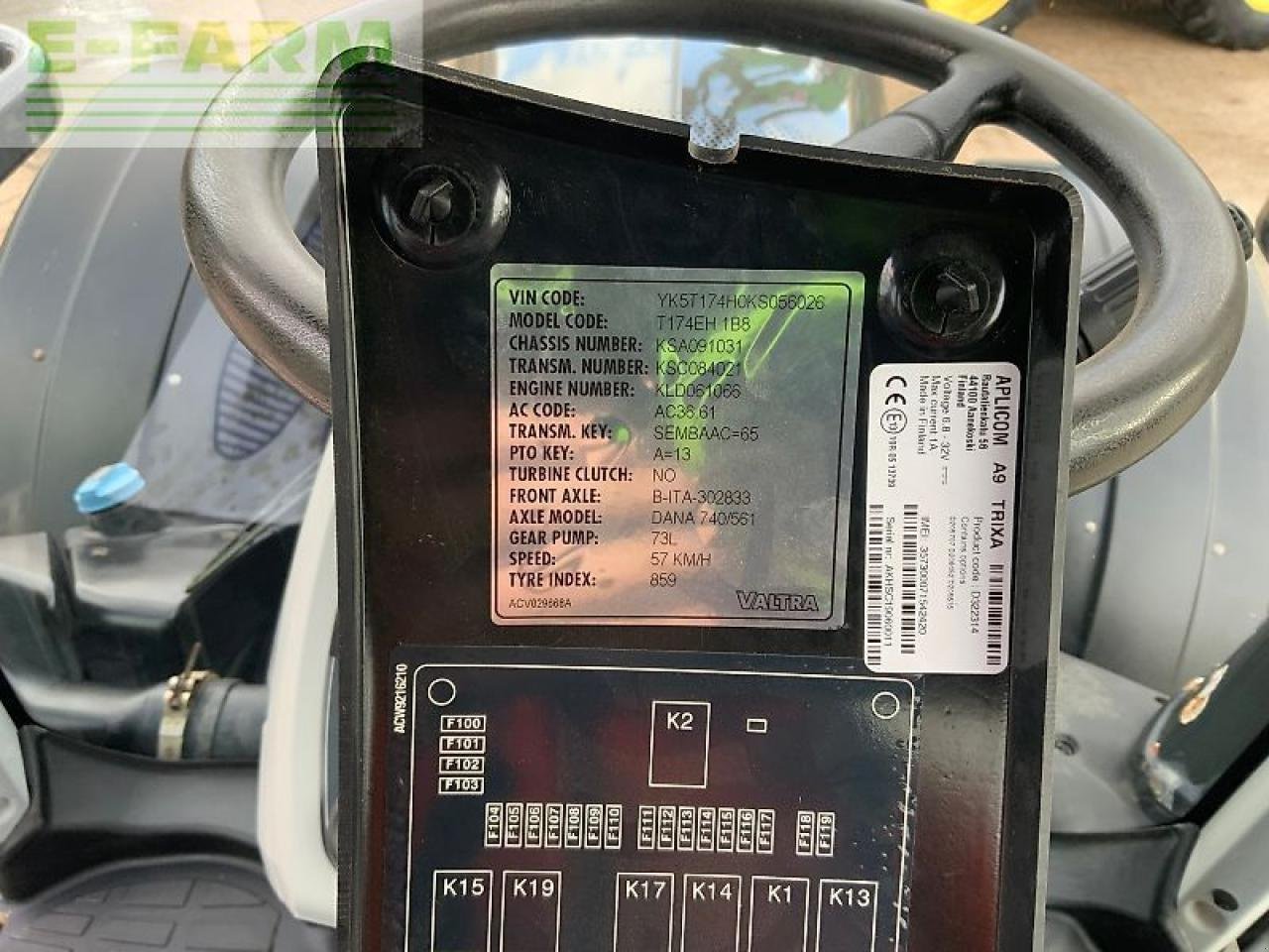 Traktor typu Valtra t174 hi tech tractor (st25043), Gebrauchtmaschine v SHAFTESBURY (Obrázek 22)