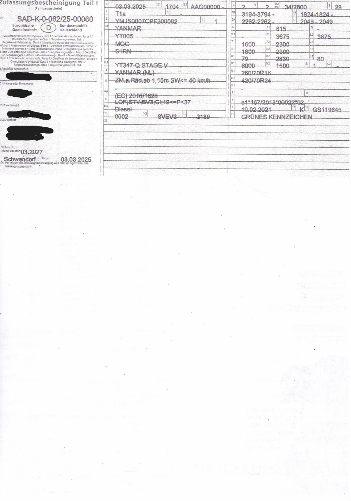 Traktor a típus Yanmar YT 347, Gebrauchtmaschine ekkor: Teunz - Wildstein (Kép 18)