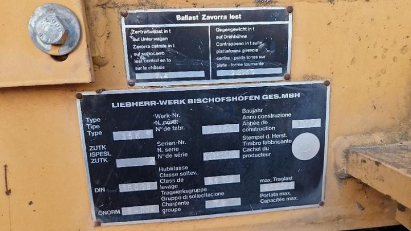 Turmdrehkran des Typs Liebherr 35K Schnellbaukran, Gebrauchtmaschine in Göpfritz an der Wild (Bild 7)