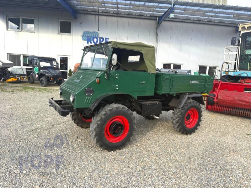 Unimog des Typs Mercedes-Benz Mercedes Unimog U 411 komplett restauriert, FZ, FH, Heckkrafthebe, Kippritsche, Gebrauchtmaschine in Schutterzell (Bild 1)