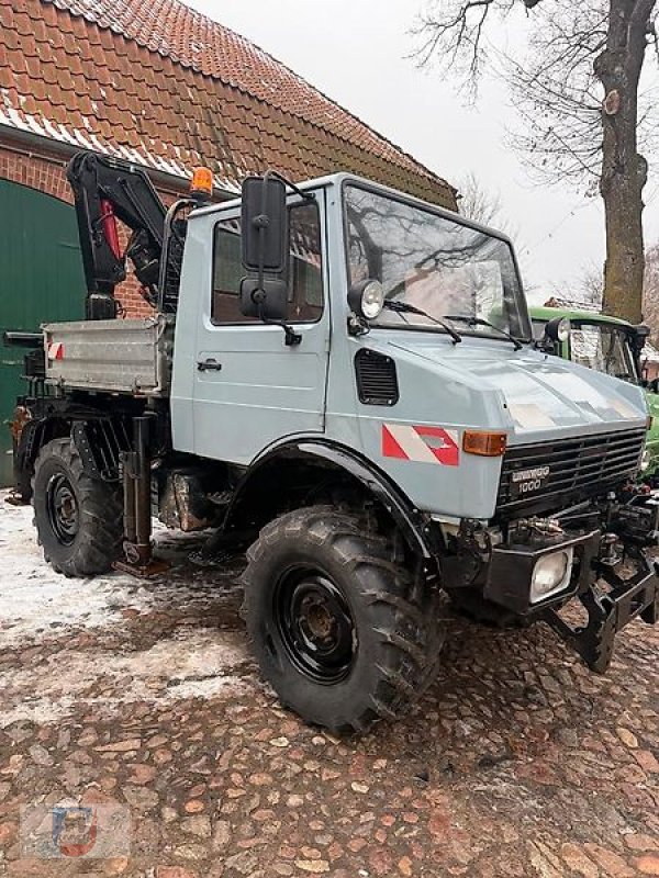 Unimog des Typs Mercedes-Benz U1000 Kran Atlas Zapfwelle 60 Km/h Ackerstolle MwSt., Gebrauchtmaschine in Fitzen (Bild 9)
