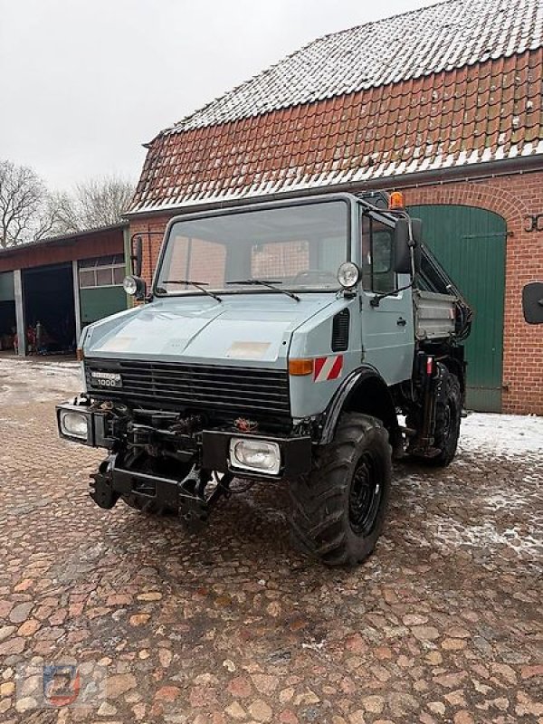 Unimog des Typs Mercedes-Benz U1000 Kran Atlas Zapfwelle 60 Km/h Ackerstolle MwSt., Gebrauchtmaschine in Fitzen (Bild 11)