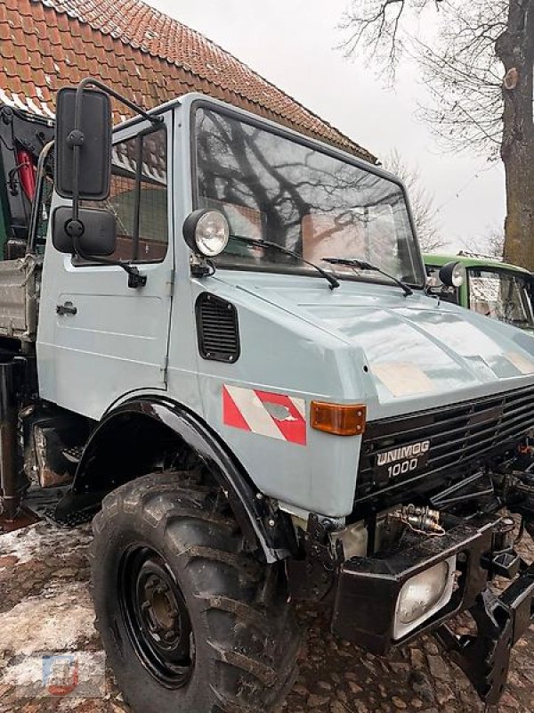 Unimog des Typs Mercedes-Benz U1000 Kran Atlas Zapfwelle 60 Km/h Ackerstolle MwSt., Gebrauchtmaschine in Fitzen (Bild 14)