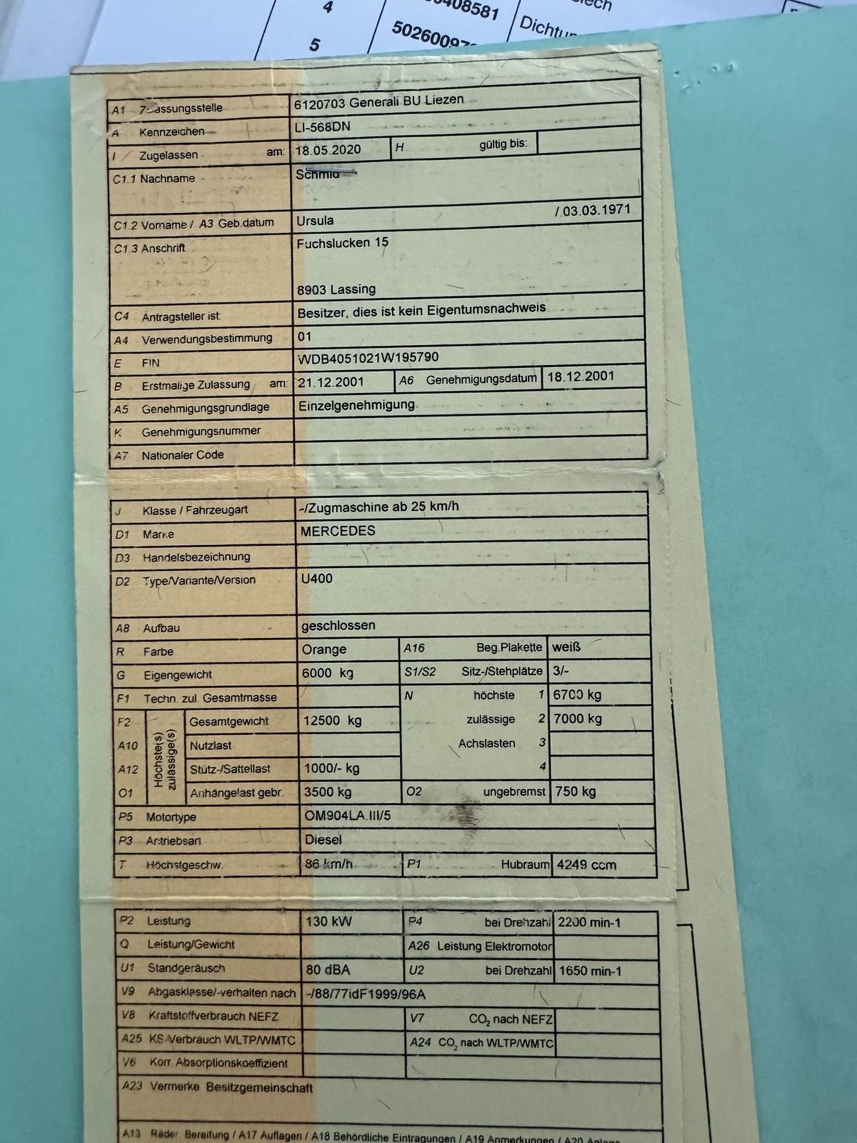 Unimog typu Mercedes-Benz U400, Gebrauchtmaschine v Hopfgarten (Obrázek 2)