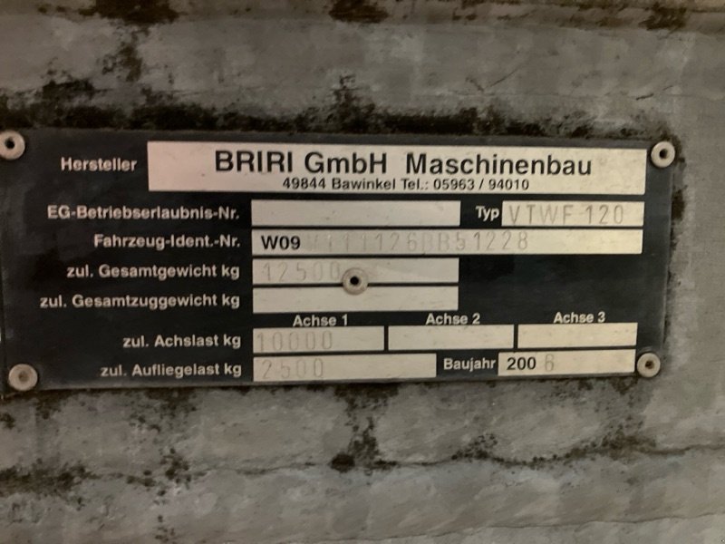 Vakuumfass типа Briri VTWF 120, Gebrauchtmaschine в Klein Berßen (Фотография 9)