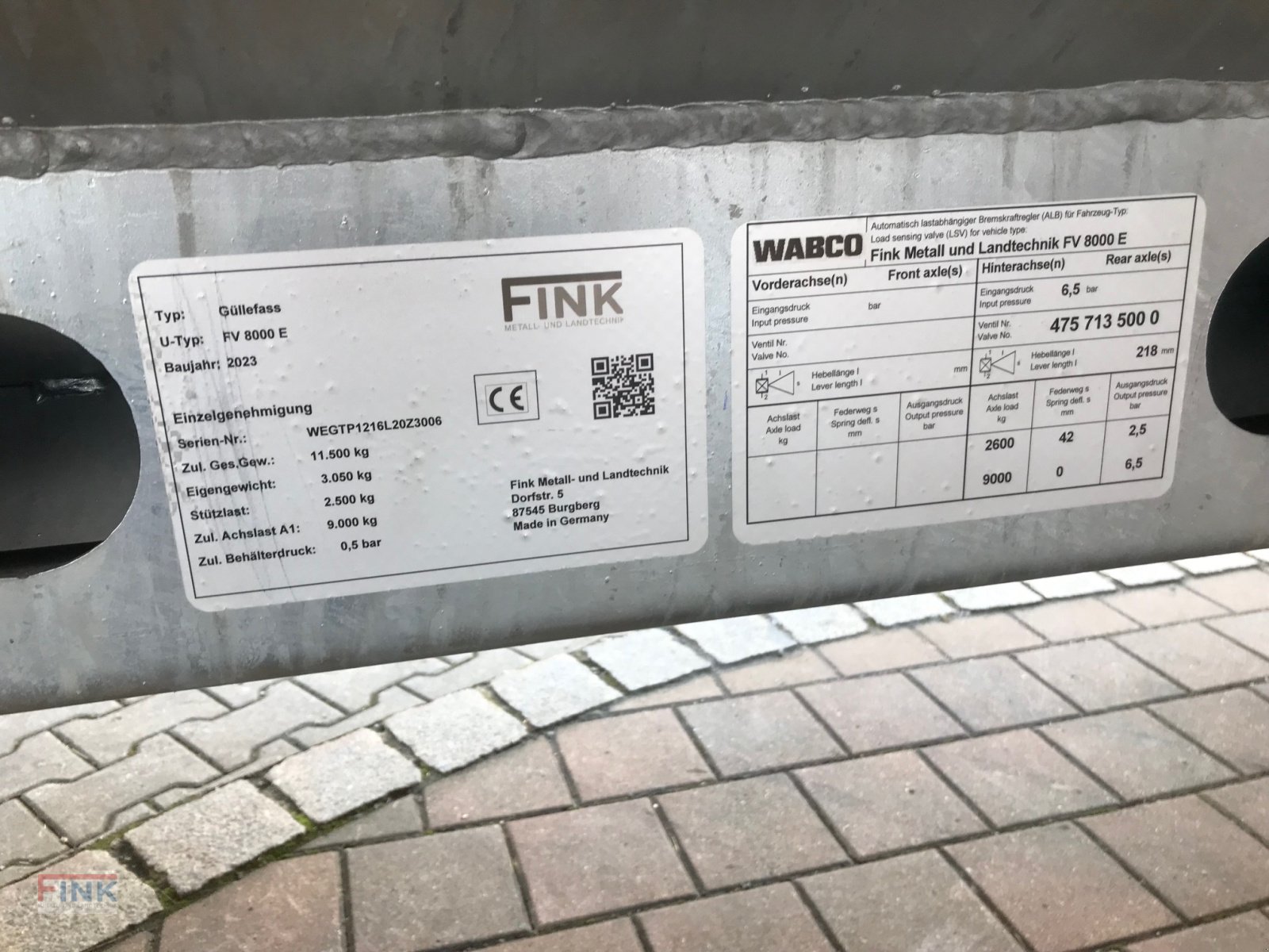 Vakuumfass des Typs FINK Metall- und Landtechnik FV 8000 E, Neumaschine in Burgberg-Häuser (Bild 18)