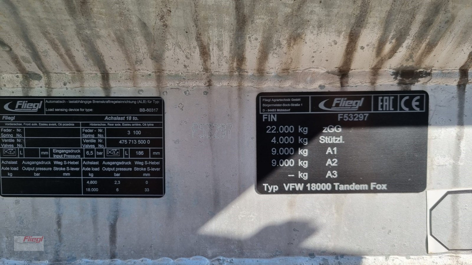 Vakuumfass des Typs Fliegl VFW 18000 Tandem Fox, Gebrauchtmaschine in Mühldorf (Bild 3)