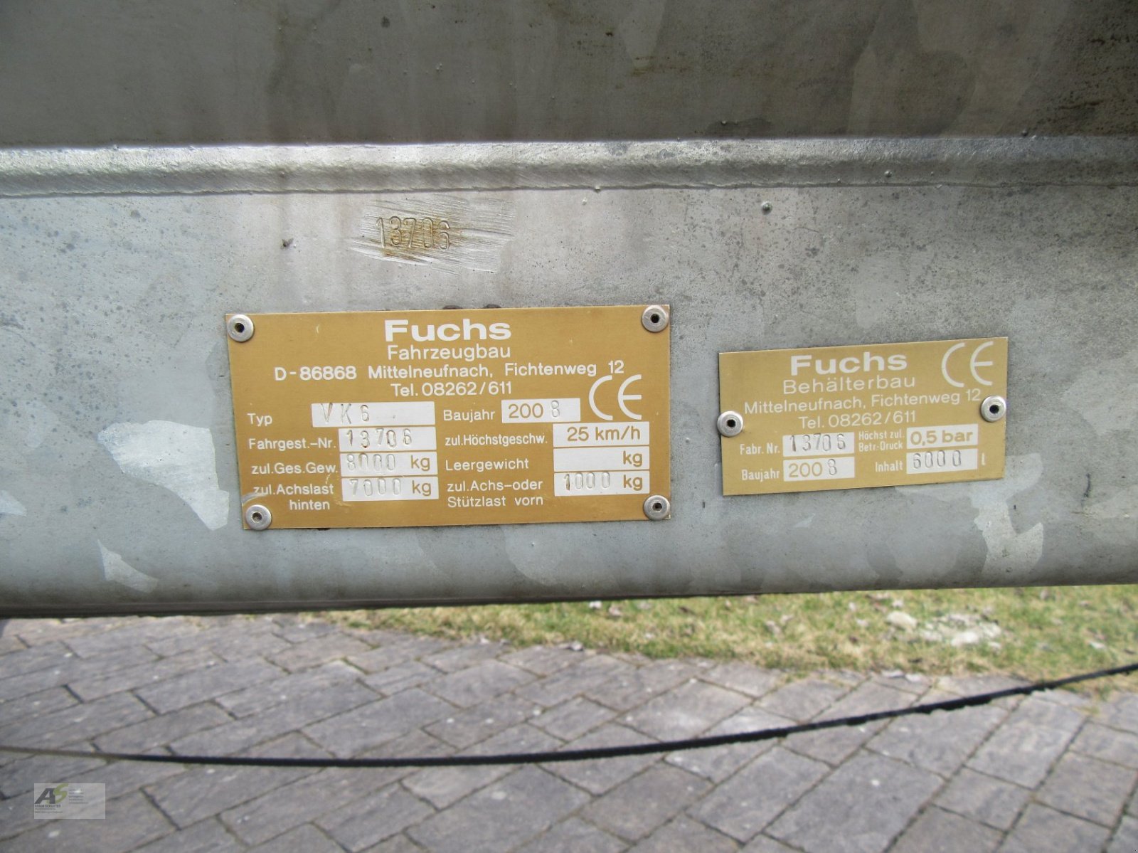 Vakuumfass του τύπου Fuchs VK 6, Gebrauchtmaschine σε Ettringen OT Siebnach (Φωτογραφία 5)
