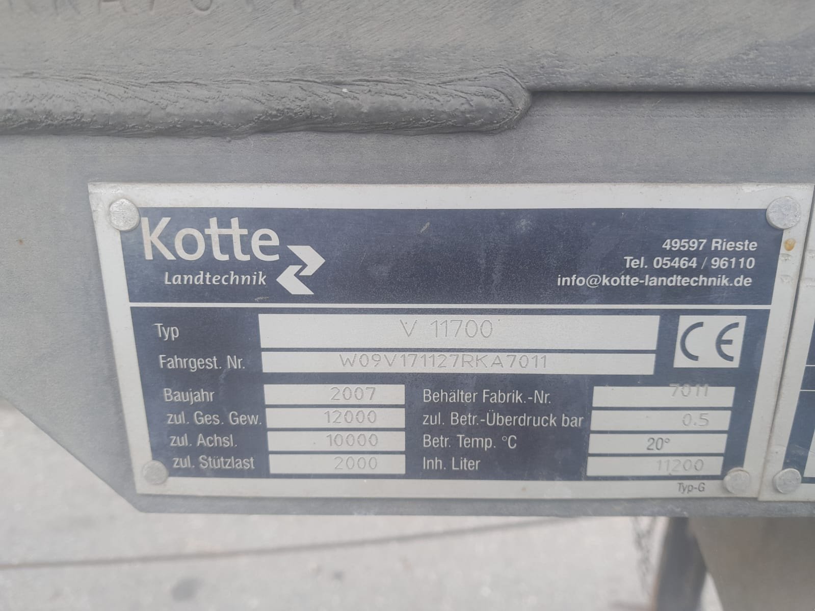 Vakuumfass typu Garant Kotte VE 11700, Gebrauchtmaschine v Aulendorf (Obrázek 2)