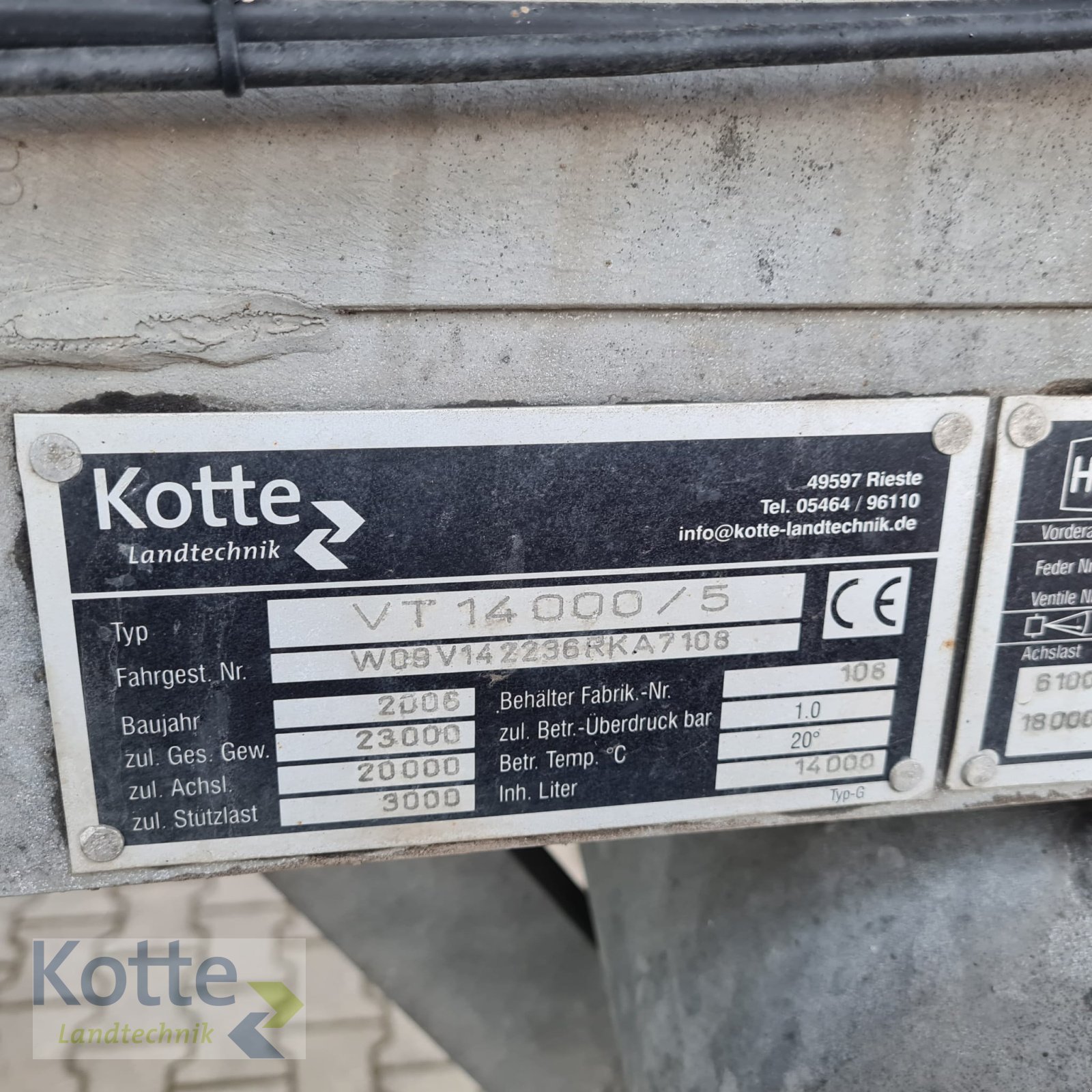 Vakuumfass des Typs Garant Kotte VT 14000, Gebrauchtmaschine in Rieste (Bild 15)