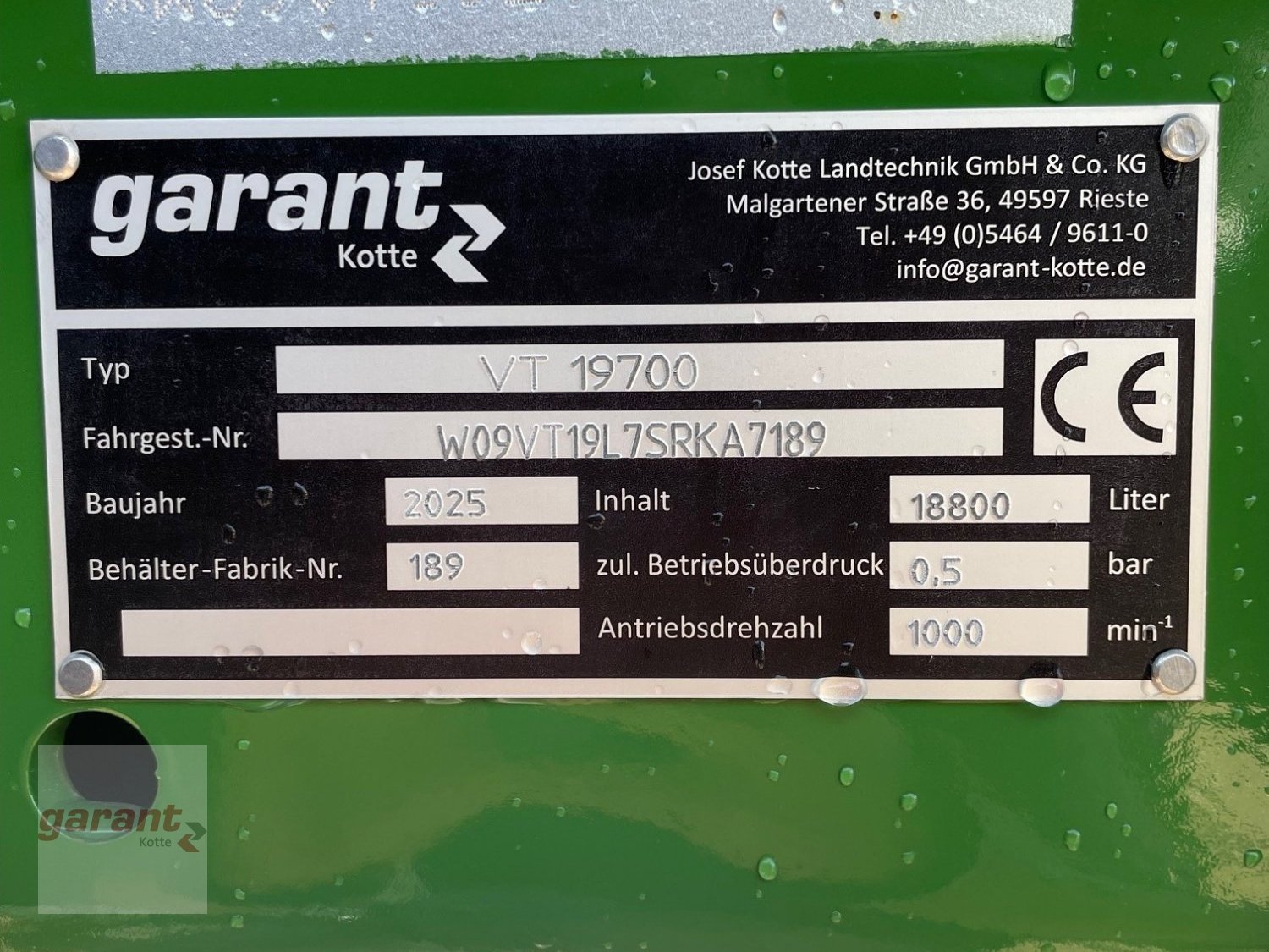 Vakuumfass des Typs Garant Kotte VT 19.700, Neumaschine in Rieste (Bild 4)