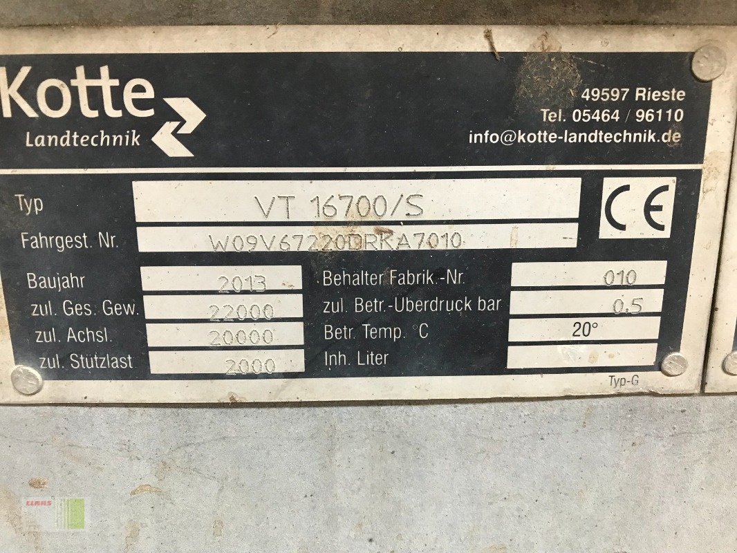 Vakuumfass des Typs Garant VT 16700/S, Gebrauchtmaschine in Alveslohe (Bild 13)