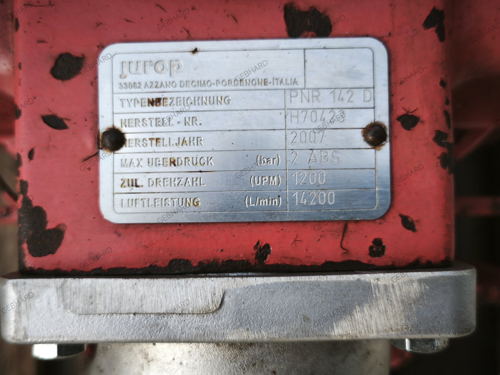 Vakuumfass a típus Jurop PNR 142D Güllepumpe Vakuumpumpe Kompressor für Annaburger, .., Gebrauchtmaschine ekkor: Großschönbrunn (Kép 5)