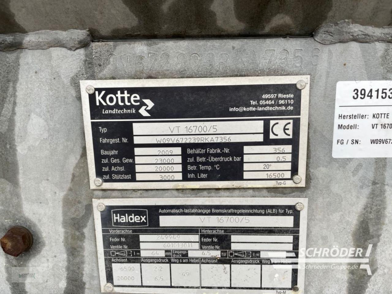 Vakuumfass des Typs Kotte VT 16700, Gebrauchtmaschine in Wildeshausen (Bild 23)