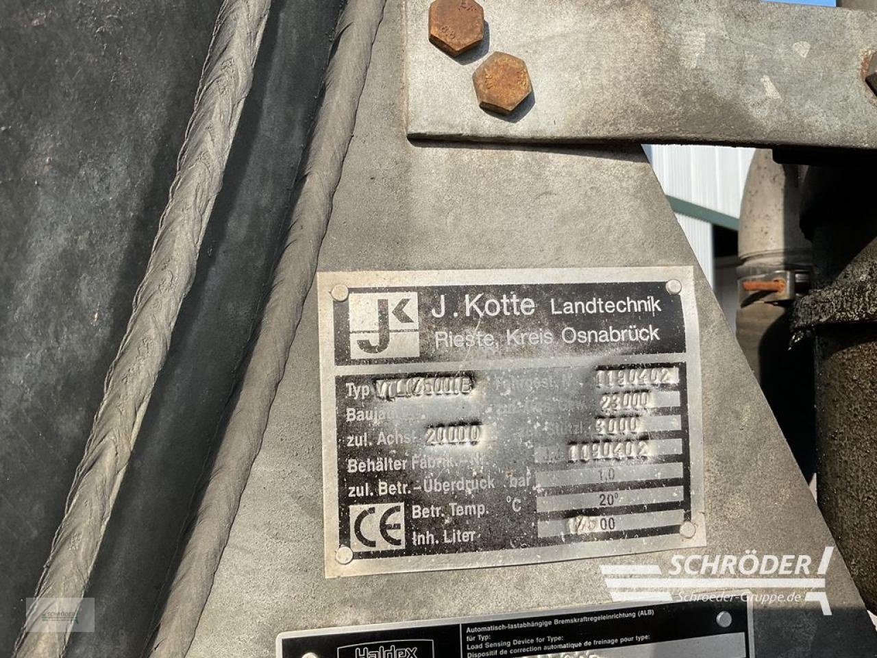 Vakuumfass des Typs Kotte VT 17500, Gebrauchtmaschine in Wildeshausen (Bild 20)