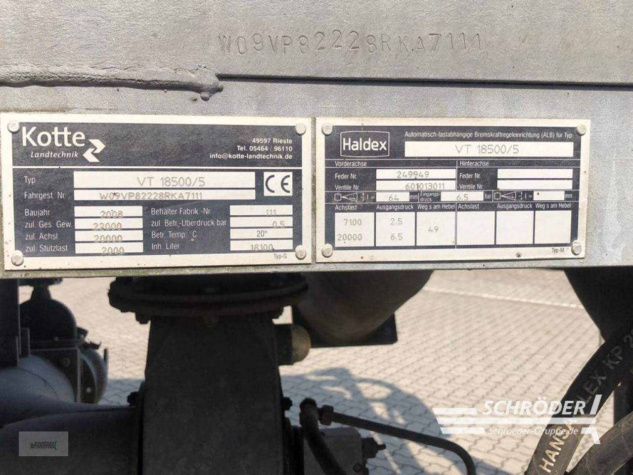 Vakuumfass des Typs Kotte VT 18500/5, Gebrauchtmaschine in Ahlerstedt (Bild 9)