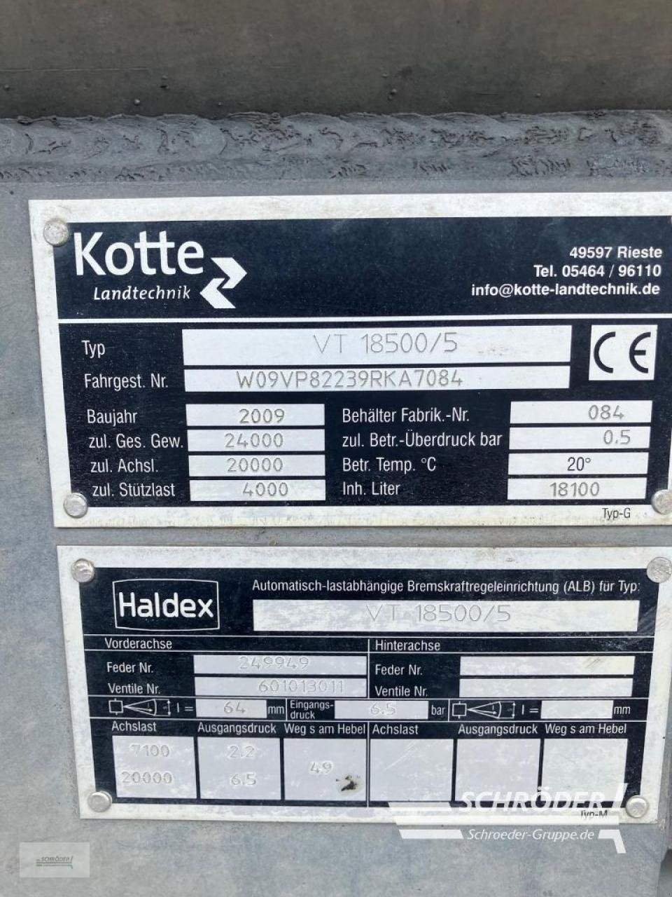 Vakuumfass a típus Kotte VT 18500/5, Gebrauchtmaschine ekkor: Lastrup (Kép 7)