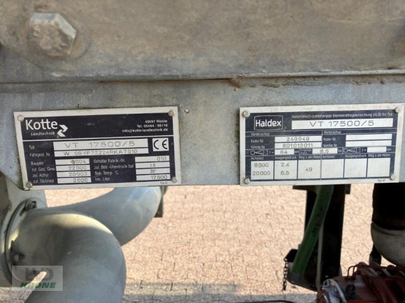 Vakuumfass des Typs Kotte VT17500, Gebrauchtmaschine in Spelle (Bild 10)