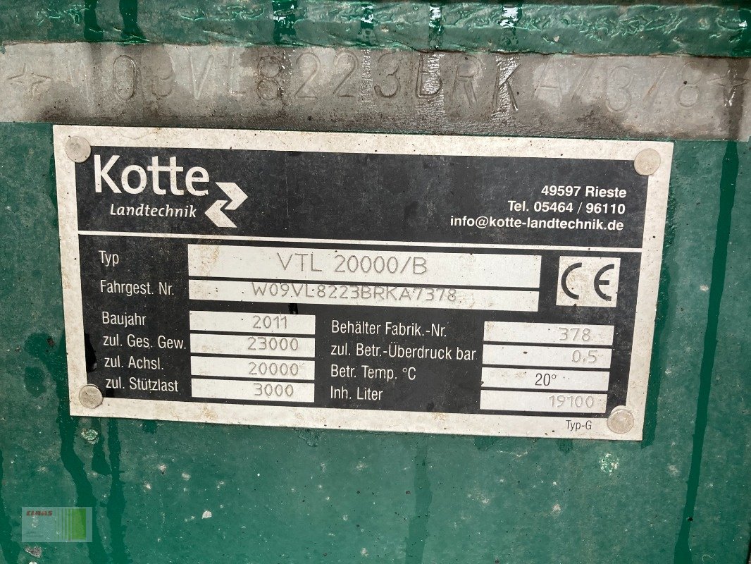 Vakuumfass a típus Kotte VTL 20000 /B, Gebrauchtmaschine ekkor: Risum-Lindholm (Kép 12)