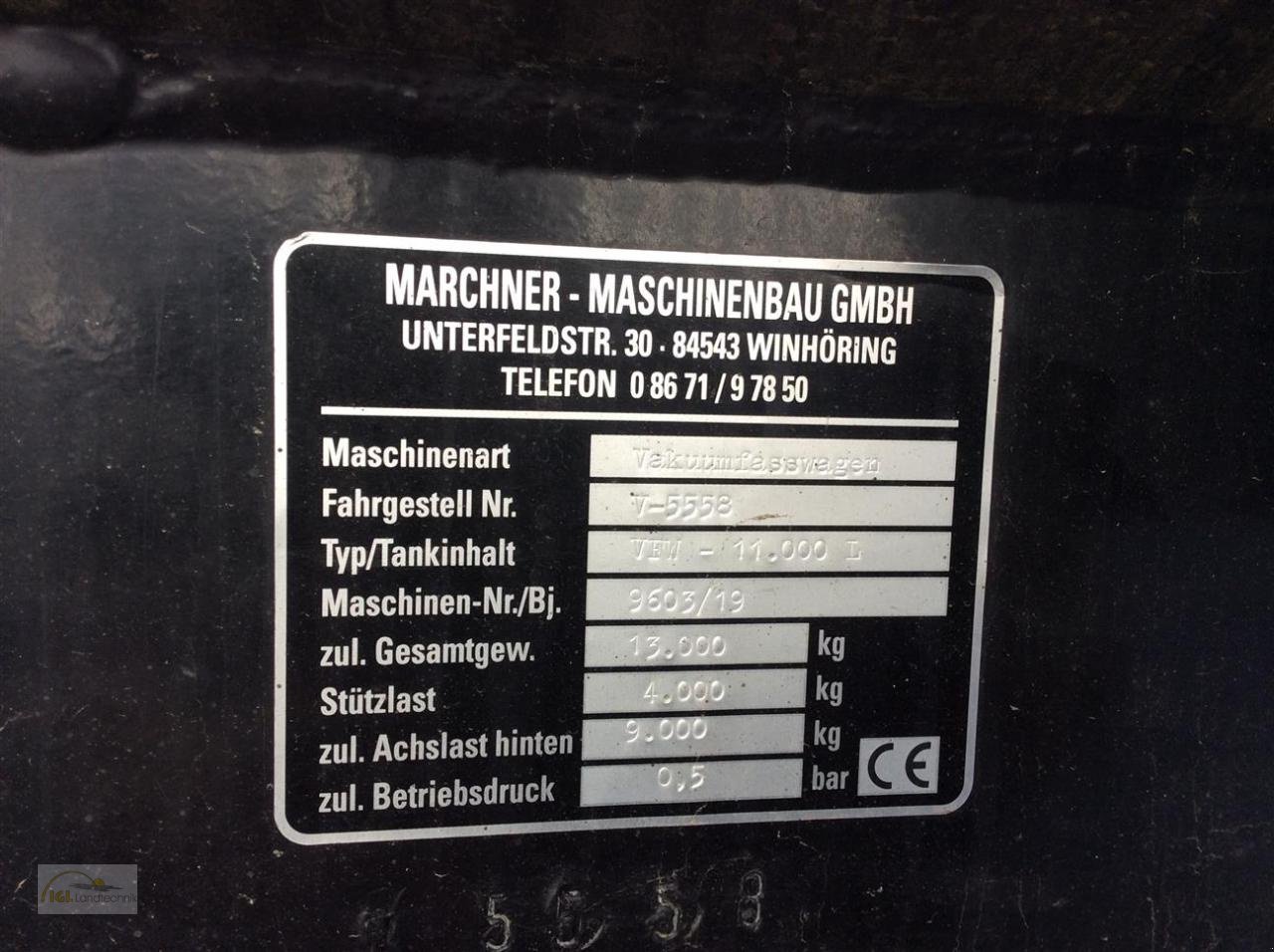 Vakuumfass типа Marchner VFW 11.000 L Einachs, Gebrauchtmaschine в Pfreimd (Фотография 8)