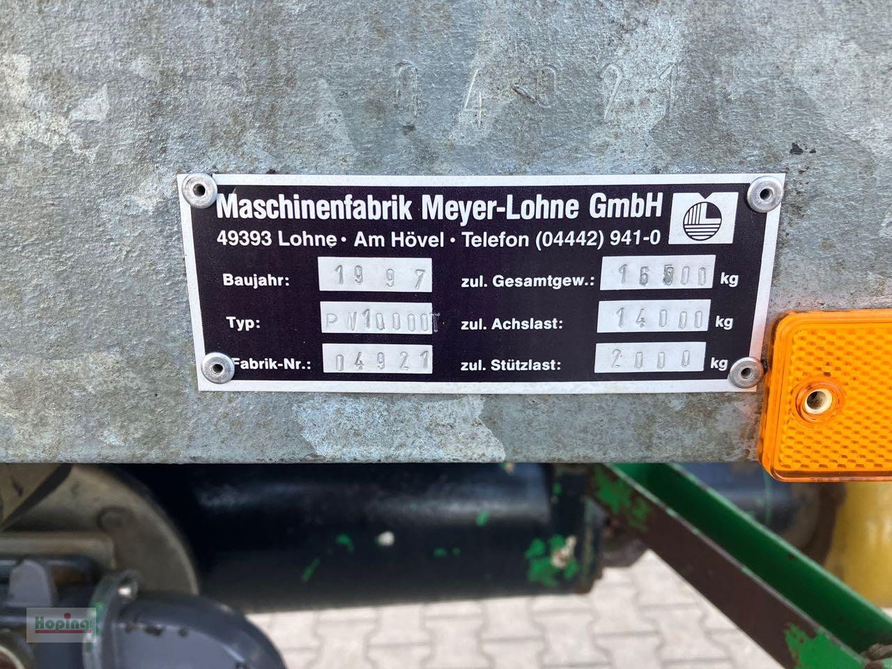 Vakuumfass Türe ait Meyer-Lohne PW10000, Gebrauchtmaschine içinde Bakum (resim 9)
