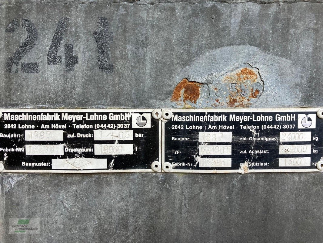 Vakuumfass des Typs Meyer Lohne VW 18000, Gebrauchtmaschine in Rhede / Brual (Bild 9)