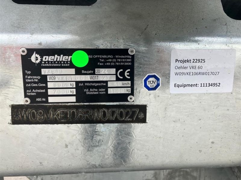 Vakuumfass typu Oehler OEHLER GÜLLEFASS VKE60, Gebrauchtmaschine v Mockrehna (Obrázek 18)