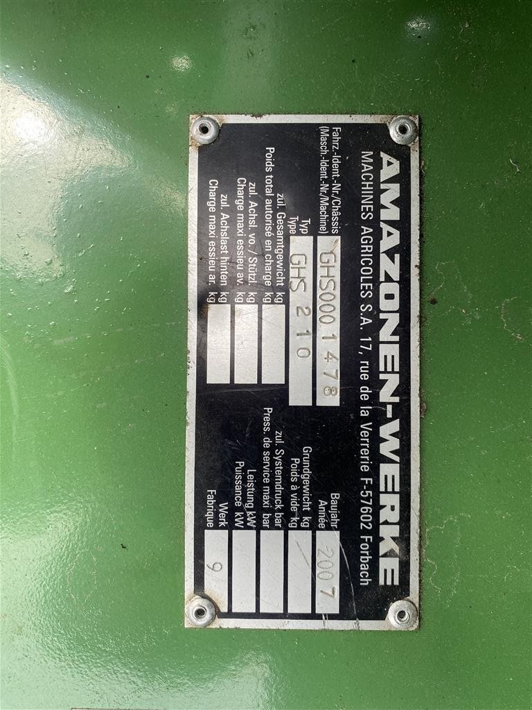 Vertikutierer Türe ait Amazone GHS 210 velholdt, Gebrauchtmaschine içinde Holstebro (resim 11)