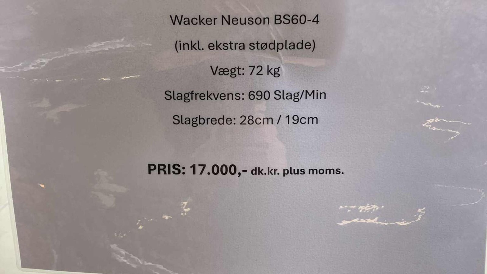 Vibrations-Stampfer typu Wacker Neuson BS60-4 BS60-4, Gebrauchtmaschine v Glamsbjerg (Obrázek 3)