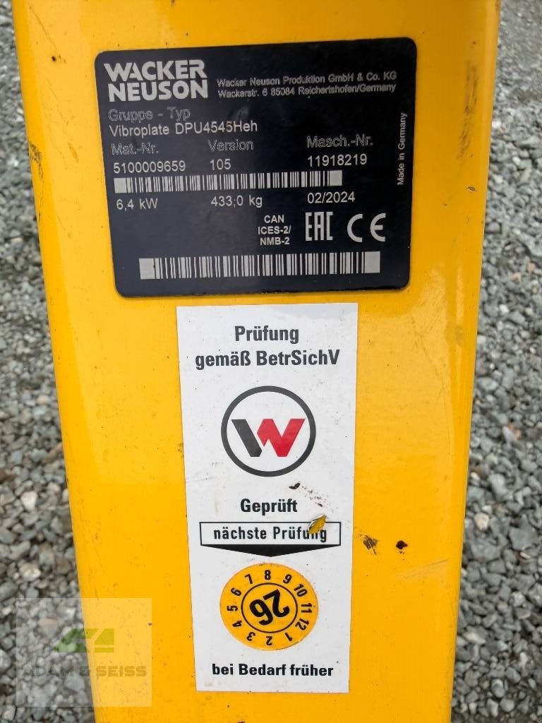 Vibrations-Stampfer του τύπου Wacker Neuson DPU 4545, Gebrauchtmaschine σε Neudrossenfeld (Φωτογραφία 8)