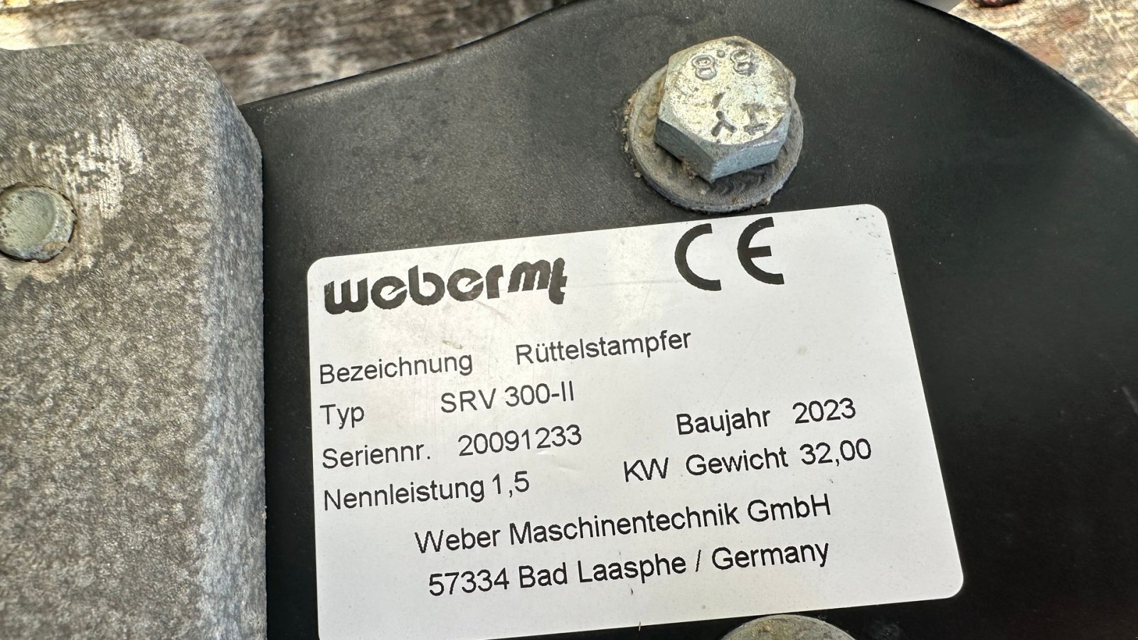 Vibrations-Stampfer a típus Weber-Hydraulik SRV 300-II, Gebrauchtmaschine ekkor: Rønnede (Kép 7)