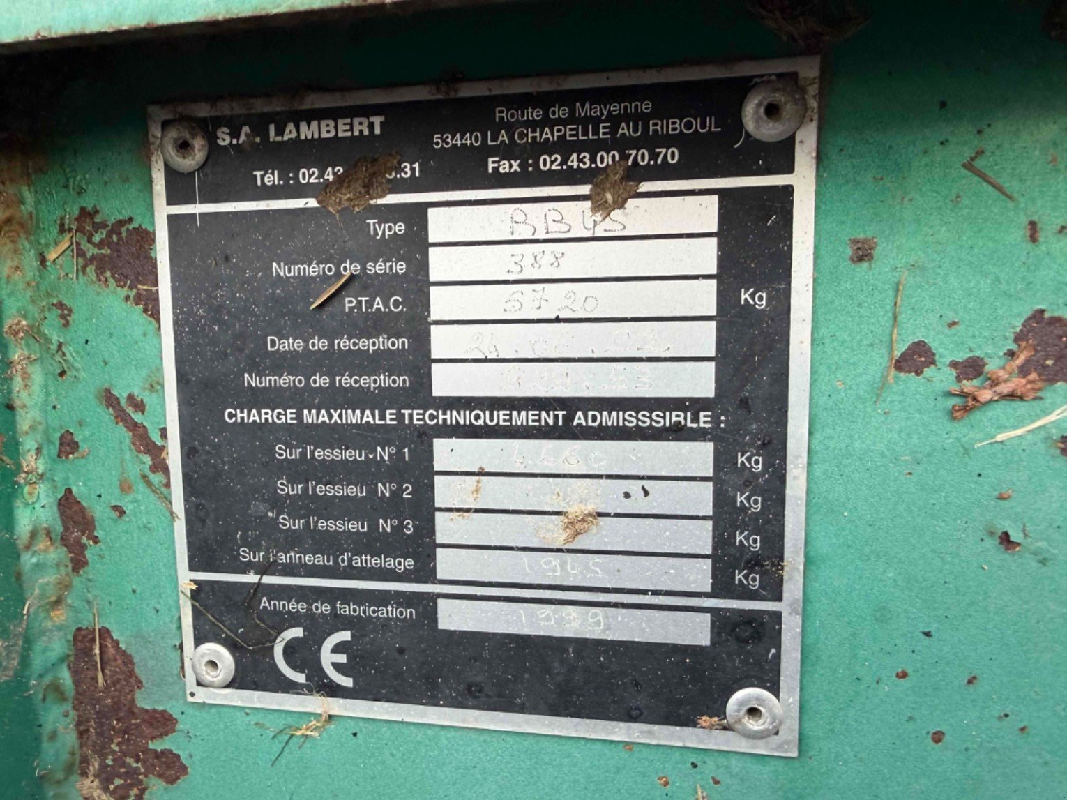 Viehanhänger des Typs Sonstige RB 45, Gebrauchtmaschine in LA SOUTERRAINE (Bild 11)