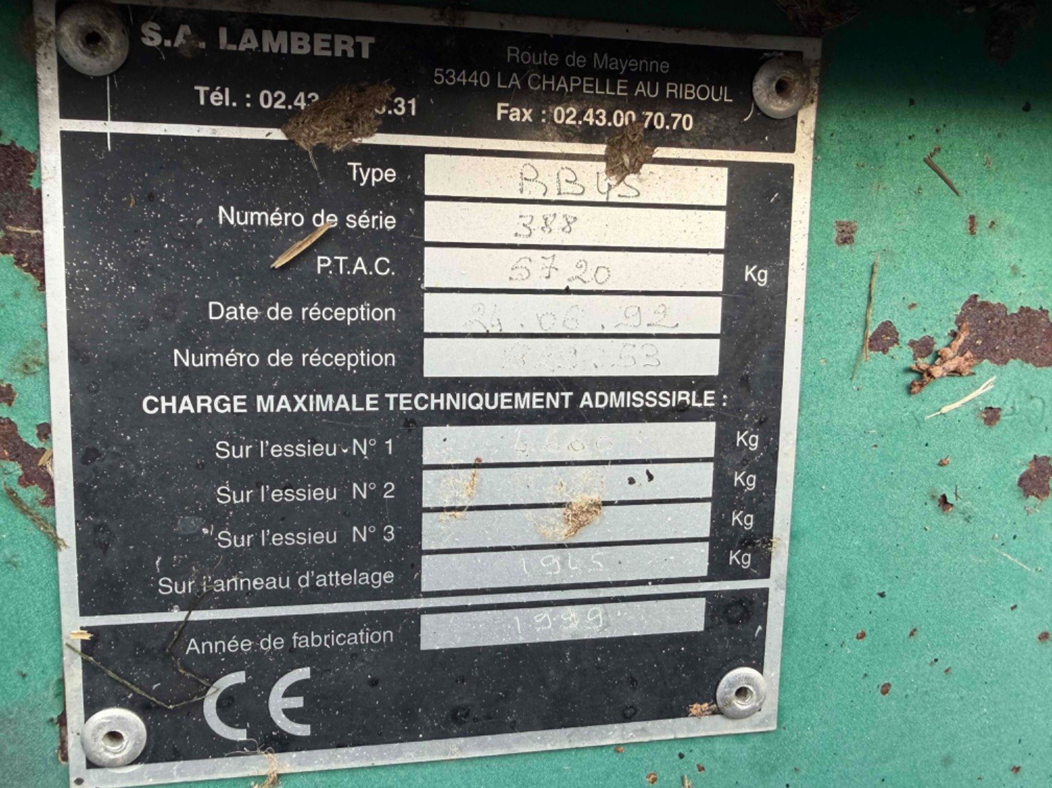 Viehanhänger des Typs Sonstige RB 45, Gebrauchtmaschine in LA SOUTERRAINE (Bild 10)