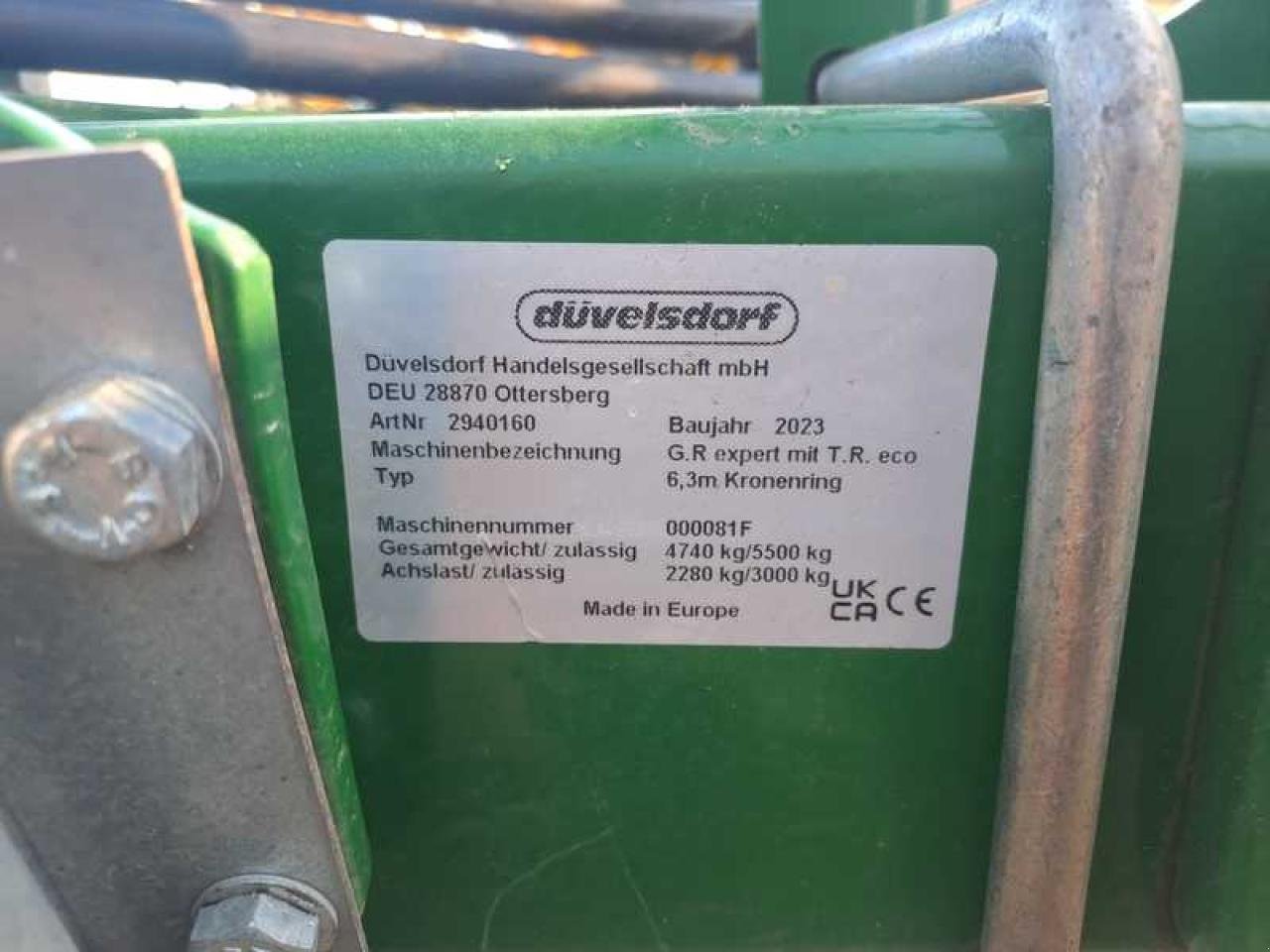 Walze del tipo Düvelsdorf TERRA ROLLER ECO 6,3M, Neumaschine en Vehlow (Imagen 4)