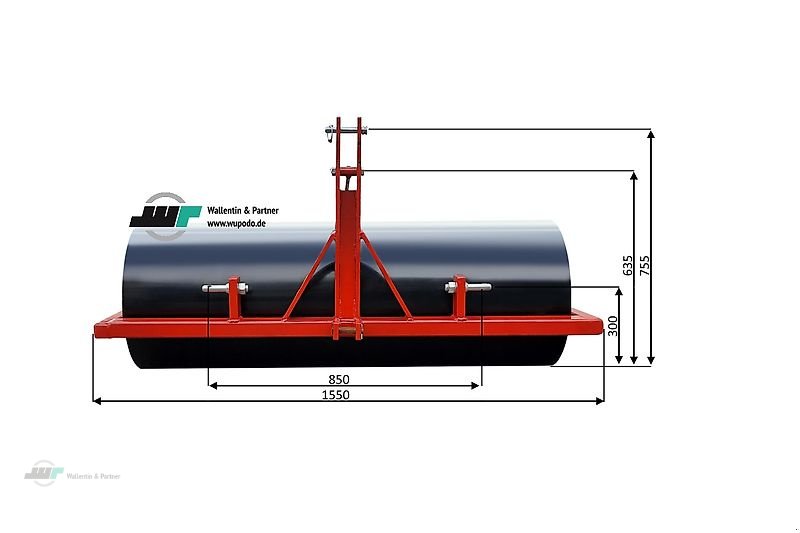 Walze tip Wallentin & Partner Wiesenwalze Anbaugerät für Kleintraktoren 140 cm Arbeitsbreite, Neumaschine in Wesenberg (Poză 3)